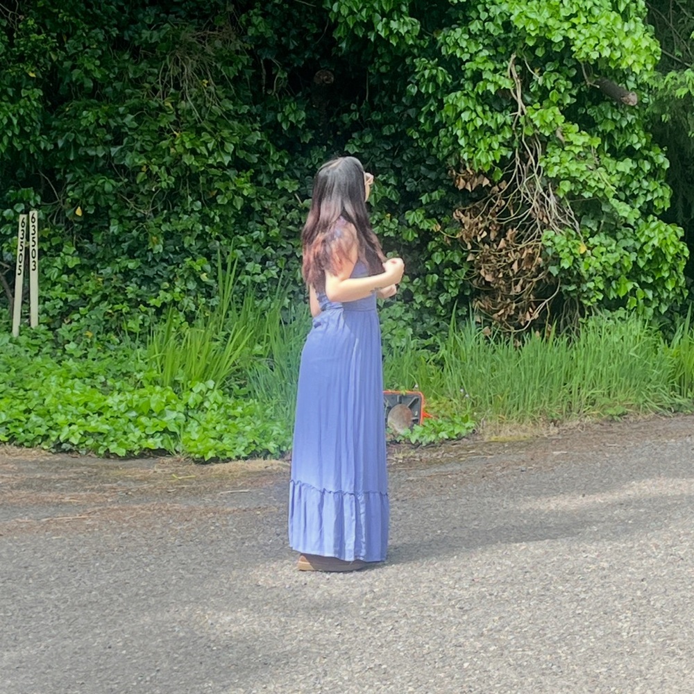 Flowy Blue Maxi Dress